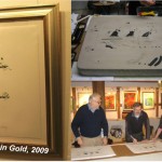 Lithografie Unterwegs in Gold Eckhard Berger